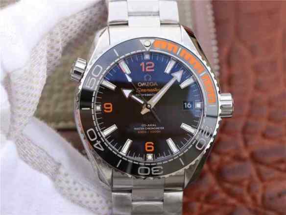 3s厂欧米茄海马四分之一橙_海马海洋宇宙600米复刻_男士机械钢带手表